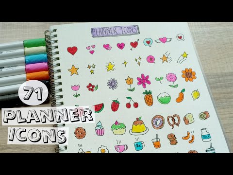 71 ไอคอนน่ารักๆ ไว้วาดตกแต่งแพลนเนอร์ | Planner Icons
