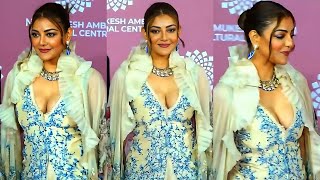 Actress Kajal Aggarwal Stunning Looka Ambanis Event Filmyfocus