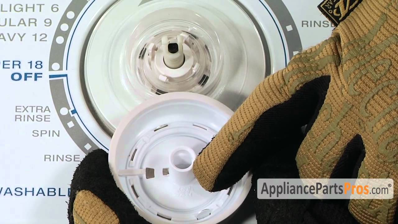 Washer Timer Knob (part #3957821) - How To Replace - YouTube