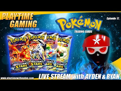 Pokemon Live Unboxing - Brilliant Stars Booster Packs - Playtime with Ayden - Live Stream