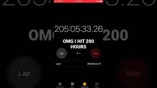 Me Hitting 200 Hours On Clock