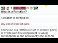 Algebra I Help: What is a Function?