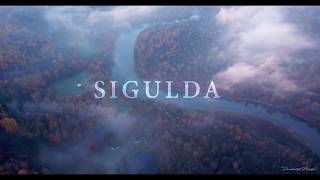 Drone Video Of Nature In Sigulda, Latvia In The Foggy Sunrise Morning Dji Mavic Pro, 4K