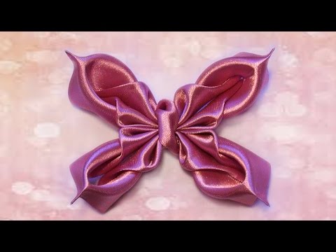 Бантик-бабочка из атласной ленты Бантик-бабочка из атласной ленты