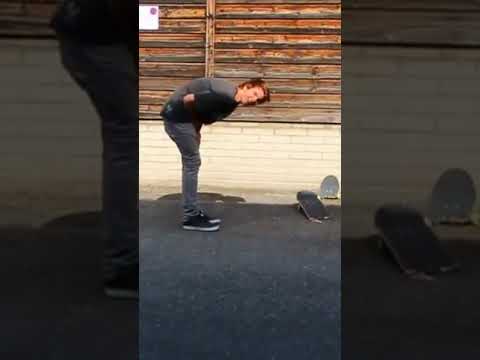 Skater breaks Board with his Testicles! #shorts