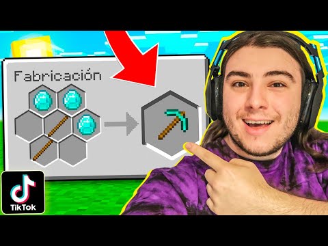 PROBAMOS los TIKTOK más VIRALES DE MINECRAFT 😂😱 ¿FUNCIONAN? MINECRAFT TIKTOKS 18
