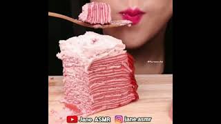 Asmr Eating Chocolate Red Velvet Creep Cake Jane Asmr