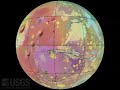 Rotating Globe of Mars Geology