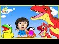 Dinosaur Cartoons for Children! Ryan ToysReview rescue baby T...