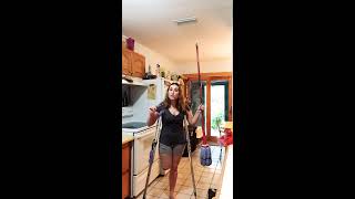 Mopping With Crutches