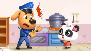 Kitchen Safety Police Cartoon Safety Tips For Kids Kids Cartoon Sheriff Labrador