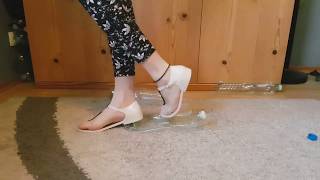 Crush Plastic Bootles With My White Melissa Sandals Crush Fetish Asmr Recycling