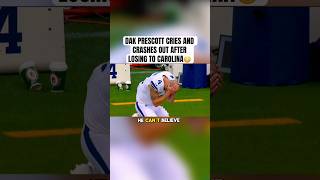 Dak Prescott Pleure Et Sécrase Après La Défaite Des Cowboys De Dallas Contre Les Panthers De La ...