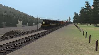 Seaboard Coast Line Sdp40F Freight Train Run-By