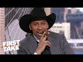 Stephen A. breaks out a cigar to celebrate the Cowboys’ play...