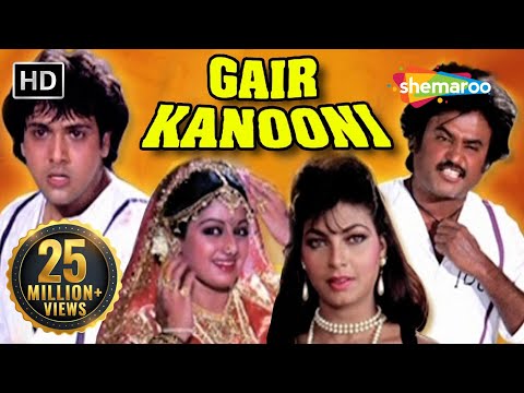 Gair Kaanooni {HD} - Govinda - Sridevi - Rajinikanth - 80's Hit Movie