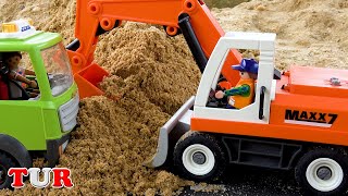Arabalar Çizgi Film, Ekskavatör, İtfaiye Kamyonu Ve Helikopter Oyuncak Bibo Toys Türkçe