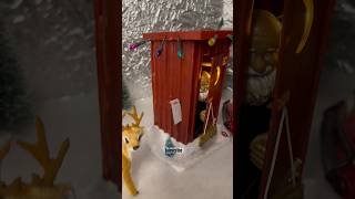 1 - Big Lots Animated Christmas Outhouse With Pop Out Santa Claus Tad Behind Schedule 2024