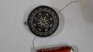 Deflection Of Comp Needle Due To A Current Carrying Conductor