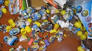 Unwrapping New Kinder Surprise Eggs 2015 50 Киндер Сюрпризов Распаковка 2015