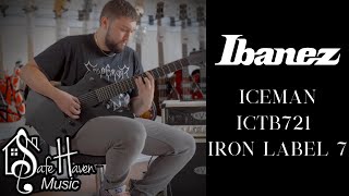 Ibanez Iceman Ictb721 Iron Label 7 String Demo