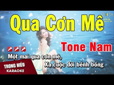Karaoke Qua Cơn Mê Tone Nam Nhạc Sống | Trọng Hiếu