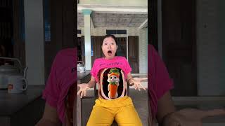 Hana Eats Carrots, Vegetables, And The Cat Changes Her Skin Color