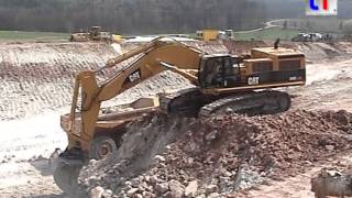 Caterpillar 385C Lme Loads 740S, Leonhard Weiss A 73, Coburg - Ebersdorf, Germany, 20.04.2006.