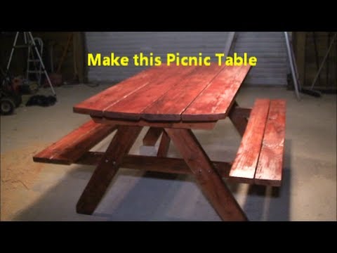 10 ft wooden picnic table plans