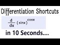 Derivatives Shortcuts and Tricks : Differentiation for Class 12 [ IIT JEE Mains ]