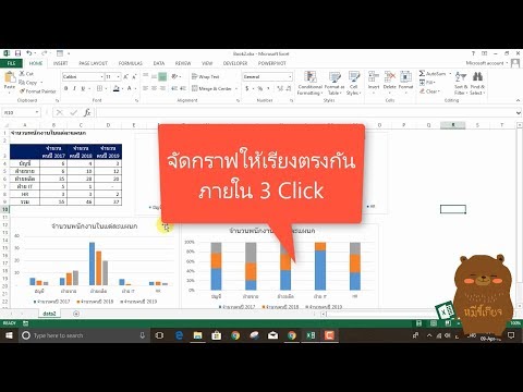 Excel Tip: จัดกราฟให้เรียงตรงกันภายใน 3 Click
