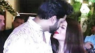 Abhishek Kissing Aishwarya Rai In Public At Amitabh Bachchans Diwali Party 2016