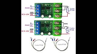 New Version Pt100 Rtd Converter Rs485 Modbus Rtu Temperature Sensor