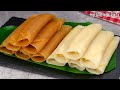 ১০ মিনিটের সহজ ক্ষীরসা দিয়ে ২রকম পাটিসাপটা পিঠা | Bengali patishapta pitha recipe, khirsha recipe