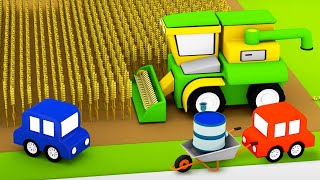 Мультики Про Машинки: 4 Машинки Работают На Ферме! Новые Мультфильмы Для Малышей