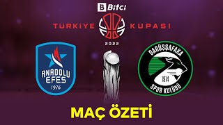 Anadolu Efes Finalde Bitci Türkiye Kupası Özet Anadolu Efes 96-71 Darüşşafaka