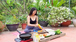 Fried Fish, Mixed Vegetables - Julia Daily Life Little Village Girl