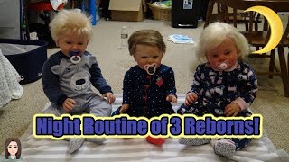 Night Routine of Reborn Toddler Twins & Baby | Kelli Maple