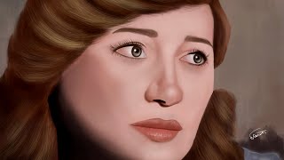 مديحة كامل رسم ديجيتال Egyptian Actress Madiha Kamel
