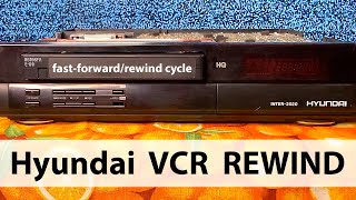 Hyundai Vhs Vcr Fast-Forward/Rewind Cycle Of A E-60 Vhs Cassette. Asmr From 90S