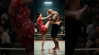 China Woman Vs Boxing Man.