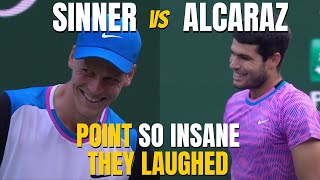 This Alcaraz - Sinner Point Was So Ridiculous They Laughed Indian Wells 2024