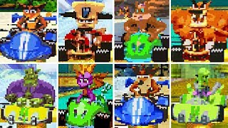 Crash Nitro Kart Gba - All Characters Road To Ctr Nitro-Fueled