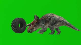 Green Screen Dinosaur - Nasutoceratops - Juric World For Effect Video