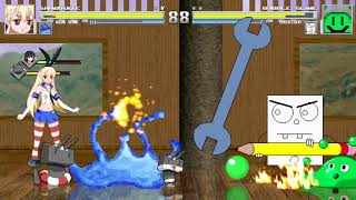 Doodblebob And Bubble Slime Vs Aqua Slime And Shimikaze In A Mugen Match Battle Fight