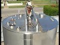 Walker 1,000 gallon vertical stainless steel mixing tank
