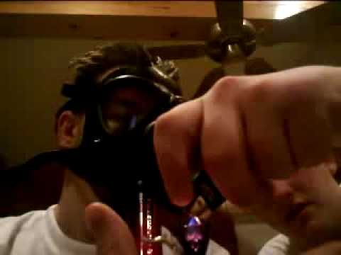 dubstep gas mask. smoking out of a gas mask