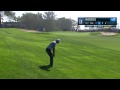 Tiger Woods overcomes a tough lie for birdie at Farmers