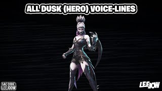 Fortnite - Dusk All Hero Voice-Lines Stw