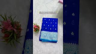 Premium Banarasi Semi Georgette Saree Silver Zari